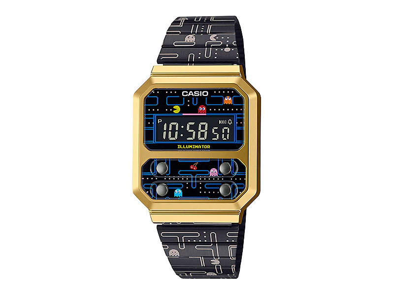CASIO นาฬิกาข้อมือ นาฬิกากันน้ำ นาฬิกาของแท้ ประกันศูนย์ CMG 1 ปี รุ่น A100WEPC-1B