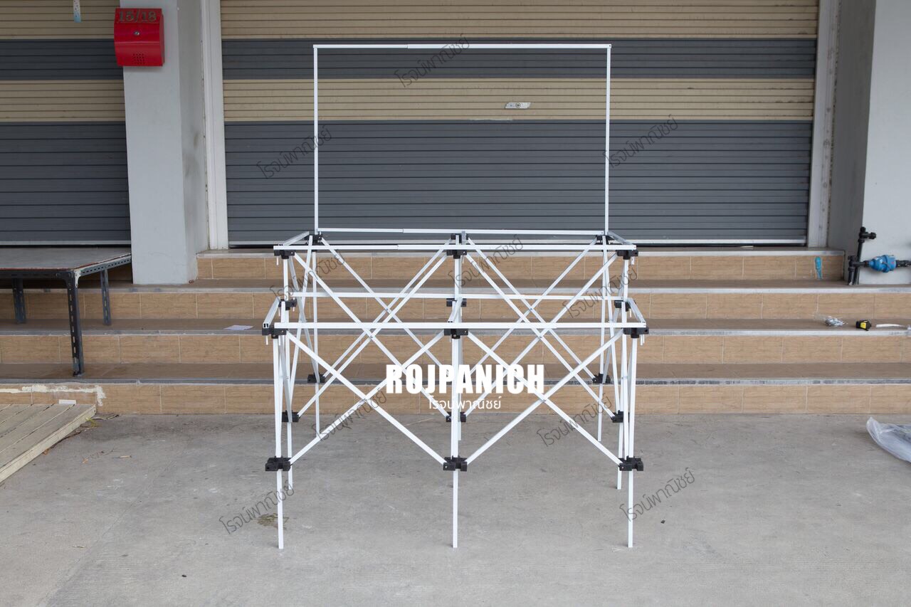 โต๊ะยืดหด2ชั้นสูงสี