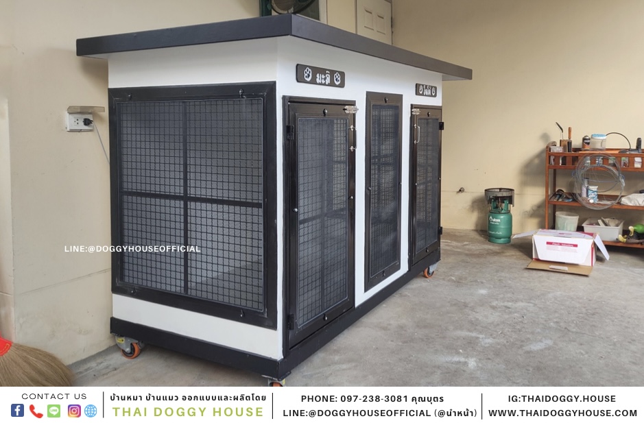 บ้านหมา แบบบ้าน BOX STYLE 2 ประตู