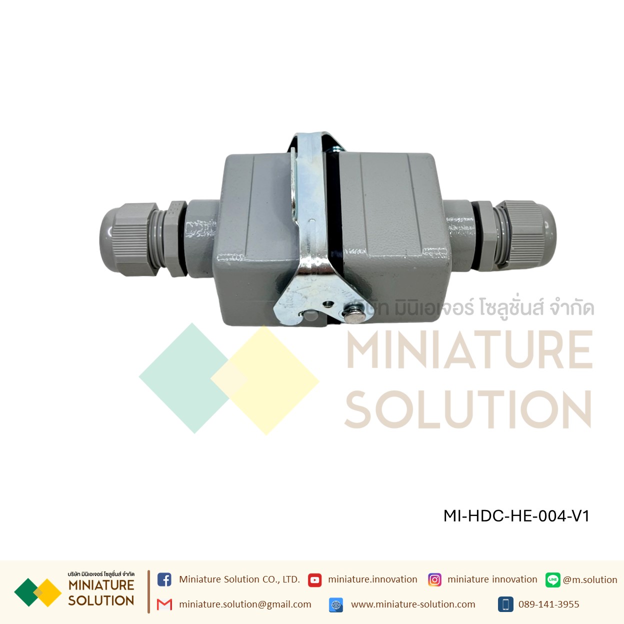 ปลั๊กเชื่อมต่อใช้สำหรับงานหนัก Heavy Duty Connectors Power แบบขันสกรู16A 500V HDC-HE-4/6/10/16/20/24/32/48 กันน้ำ ต่อตรง