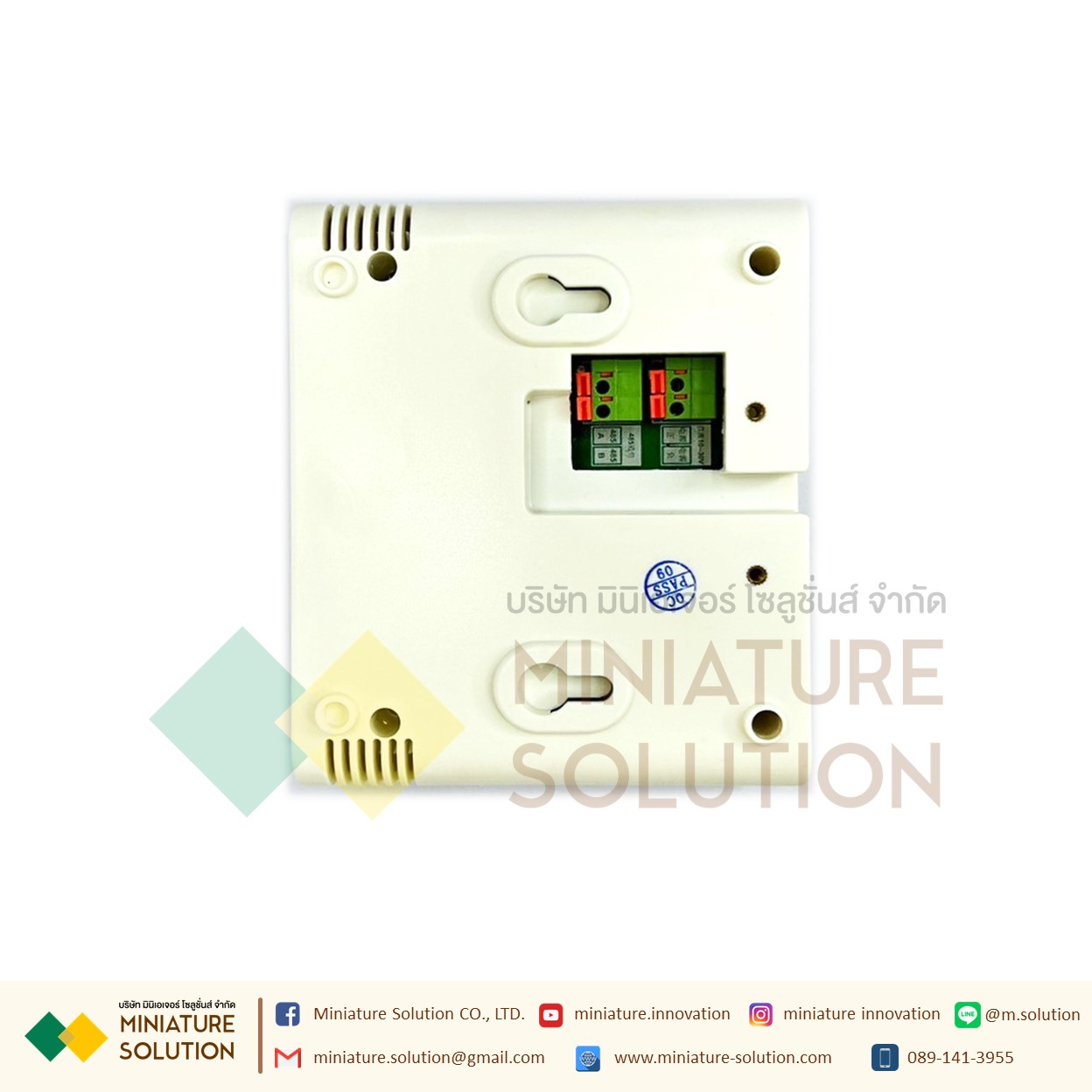เซนเซอร์วัดอุณหภูมิ ความชื้น มีจอ LCD แสดงผล ออกสัญญาณ RS485 Modbus Temperature and Humidity Sensor with LCD Body ใหญ่ ตั้ง Alaem ได้ (Basic built-in VMS-3006J-WS-N01)