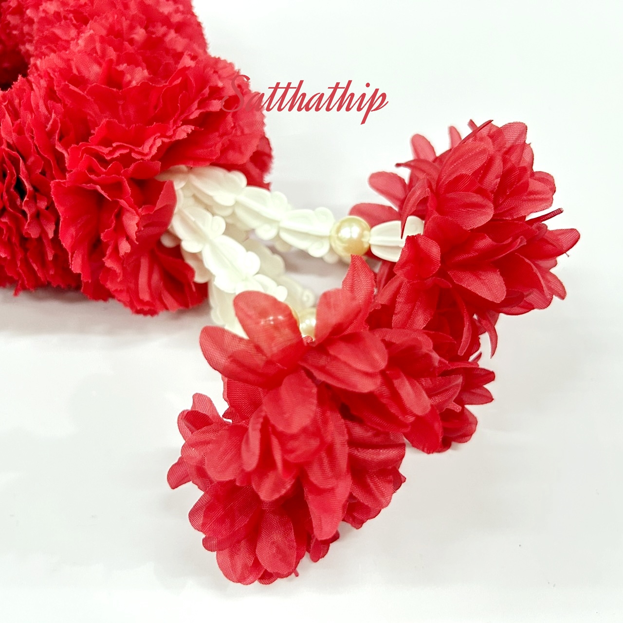 พวงมาลัยผ้า - พวงมาลัยดอกดาวเรืองผ้า - พวงมาลัยดอกดาวเรือง ประดิษฐ์ - พวงมาลัยถวายศาลพระภูมิ