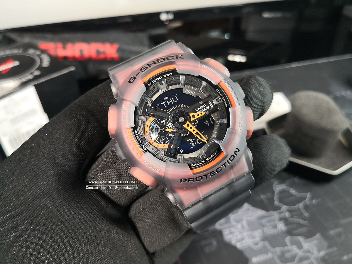 CASIO G-SHOCK นาฬิกาข้อมือ นาฬิกากันน้ำ นาฬิกาของแท้ ประกันศูนย์ CMG 1 ปี รุ่น GA-110LS-1A