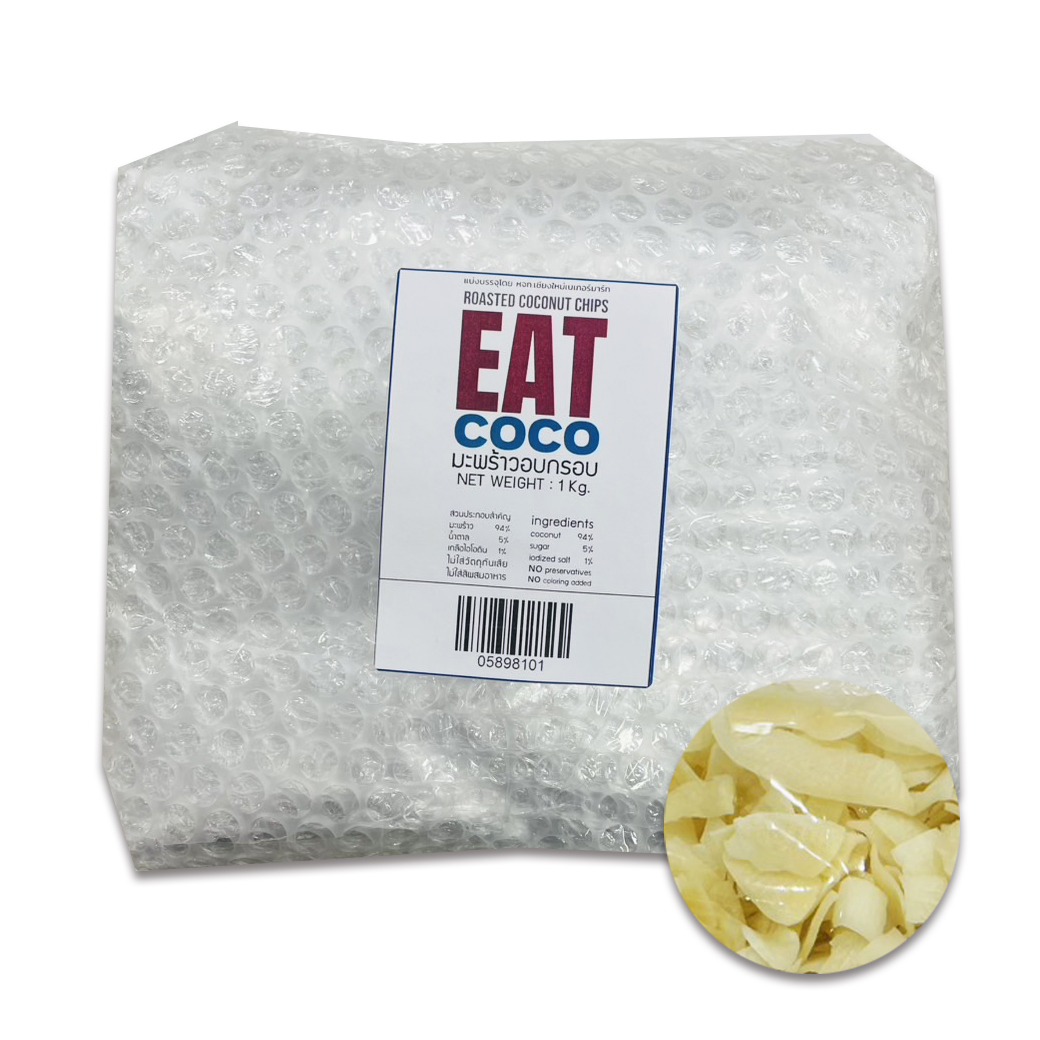 มะพร้าวอบกรอบ Eat Coco Roasted Coconut Chips 1 KG. (05-8981-01)