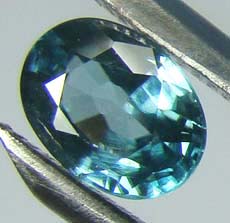 เพทายสีฟ้าน้ำทะเล (Zircon) 1.30 กะรัต