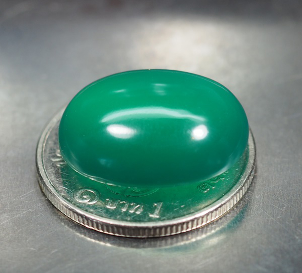 คาลซิโดนีสีเขียว (Green Chalcedony) 11.45 กะรัต