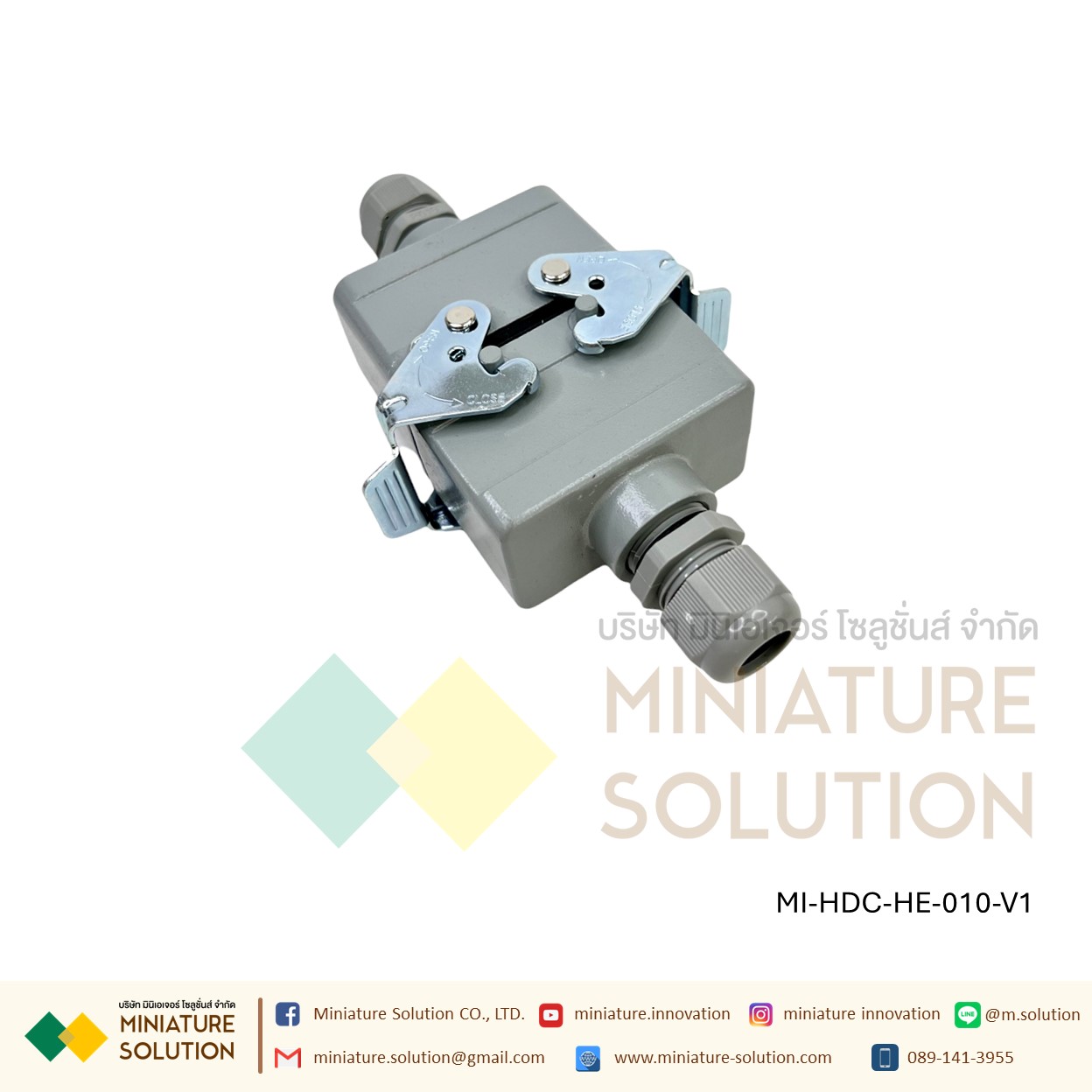 ปลั๊กเชื่อมต่อใช้สำหรับงานหนัก Heavy Duty Connectors Power แบบขันสกรู16A 500V HDC-HE-4/6/10/16/20/24/32/48 กันน้ำ ต่อตรง