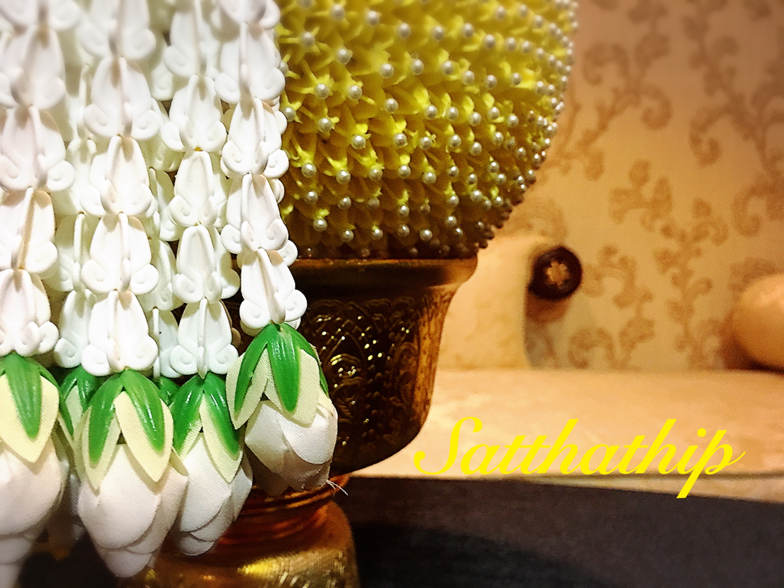 พานพุ่มดอกรักประดิษฐ์ [10"]