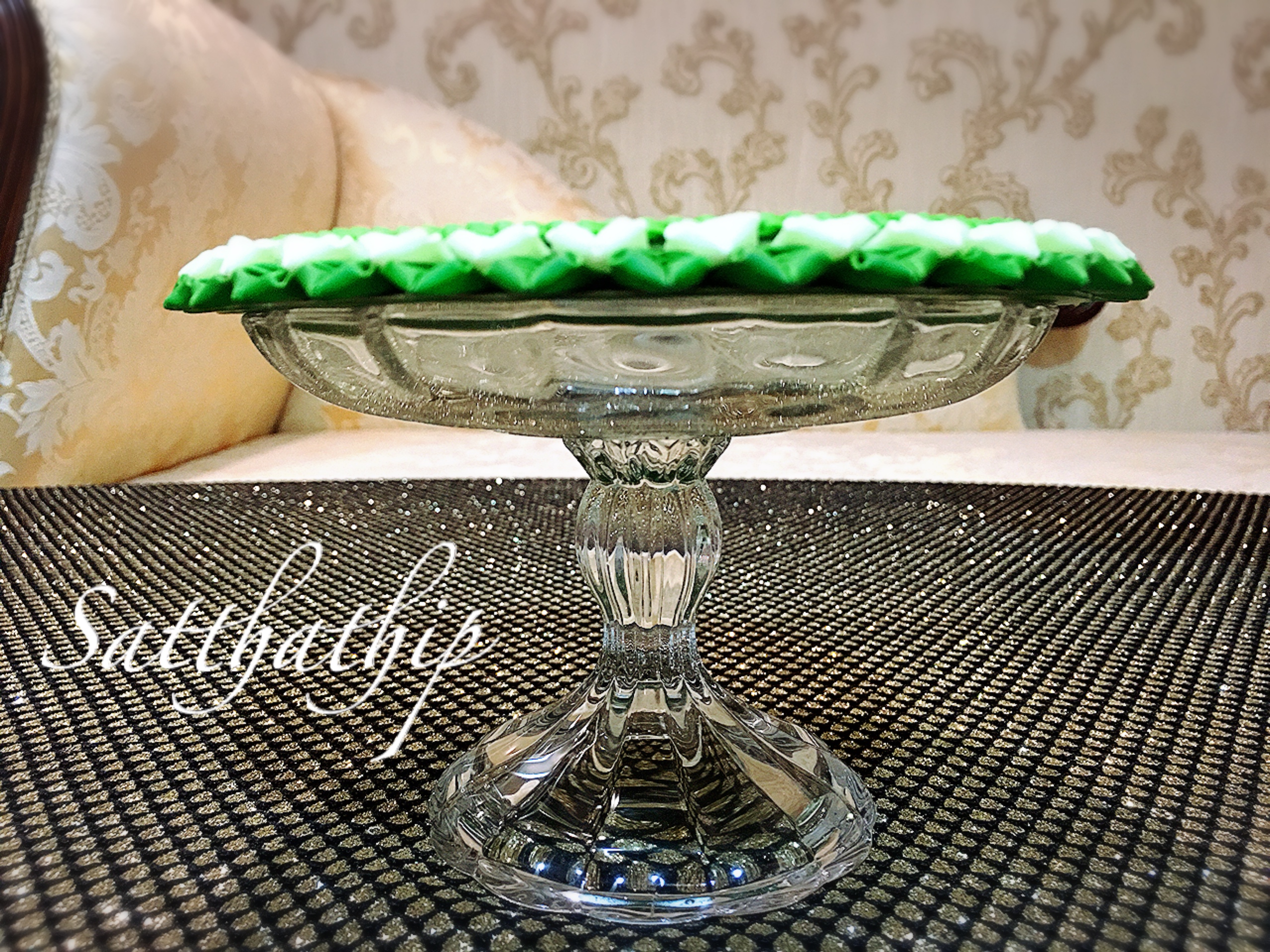 ถาดใบตอง ประดิษฐ์จากดิน - พานใบตอง - Tray