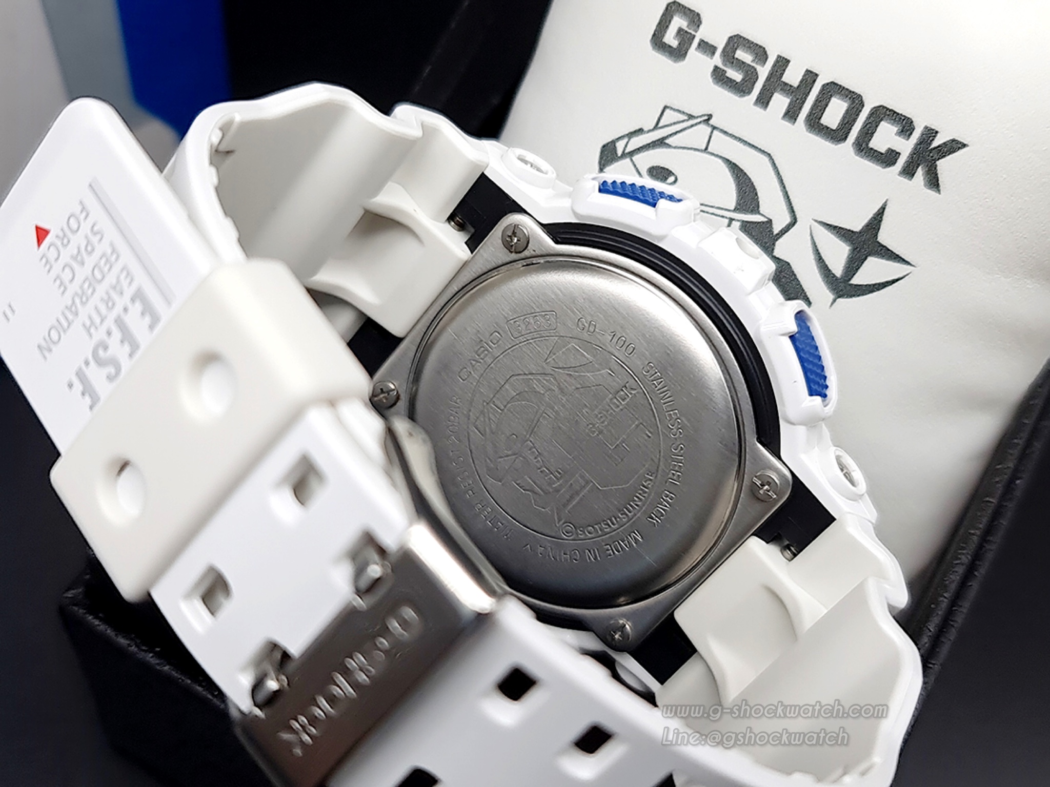CASIO G-SHOCK นาฬิกาข้อมือ นาฬิกากันน้ำ นาฬิกาของแท้ ประกันศูนย์ CMG 1 ปี รุ่น GD-100 x GUNDAM MOBILE SUIT LIMITED EDITION
