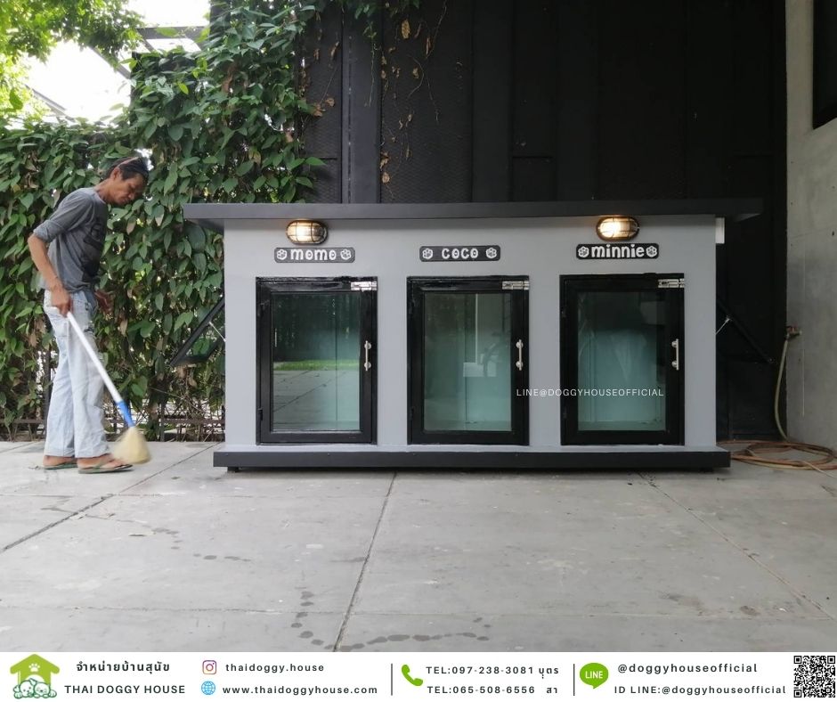 บ้านหมา รองรับการติดแอร์ 3ประตู