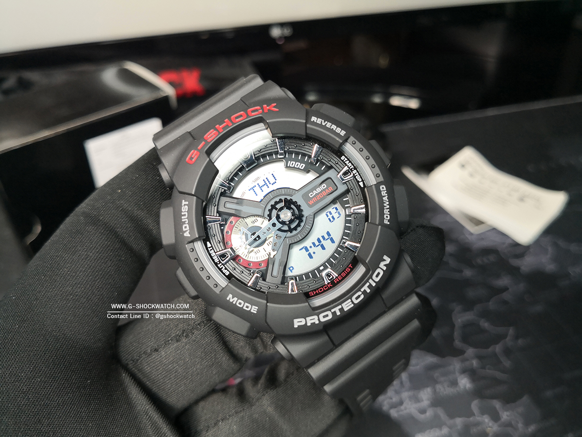 CASIO G-SHOCK นาฬิกาข้อมือ นาฬิกากันน้ำ นาฬิกาของแท้ ประกันศูนย์ CMG 1 ปี รุ่น GA-110-1A