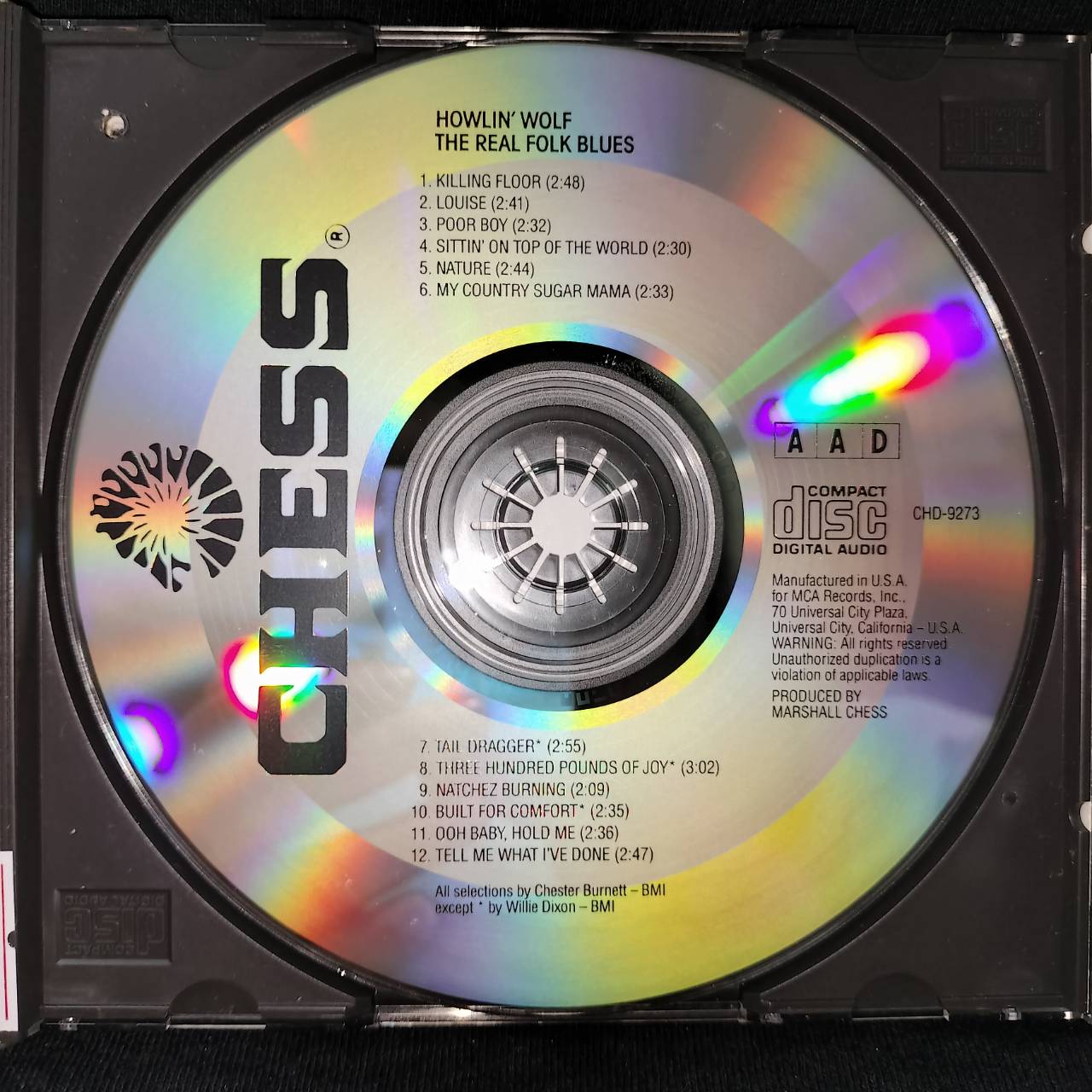 Howlin' Wolf – The Real Folk Blues / USA / ปกเจาะ / แผ่นสวย