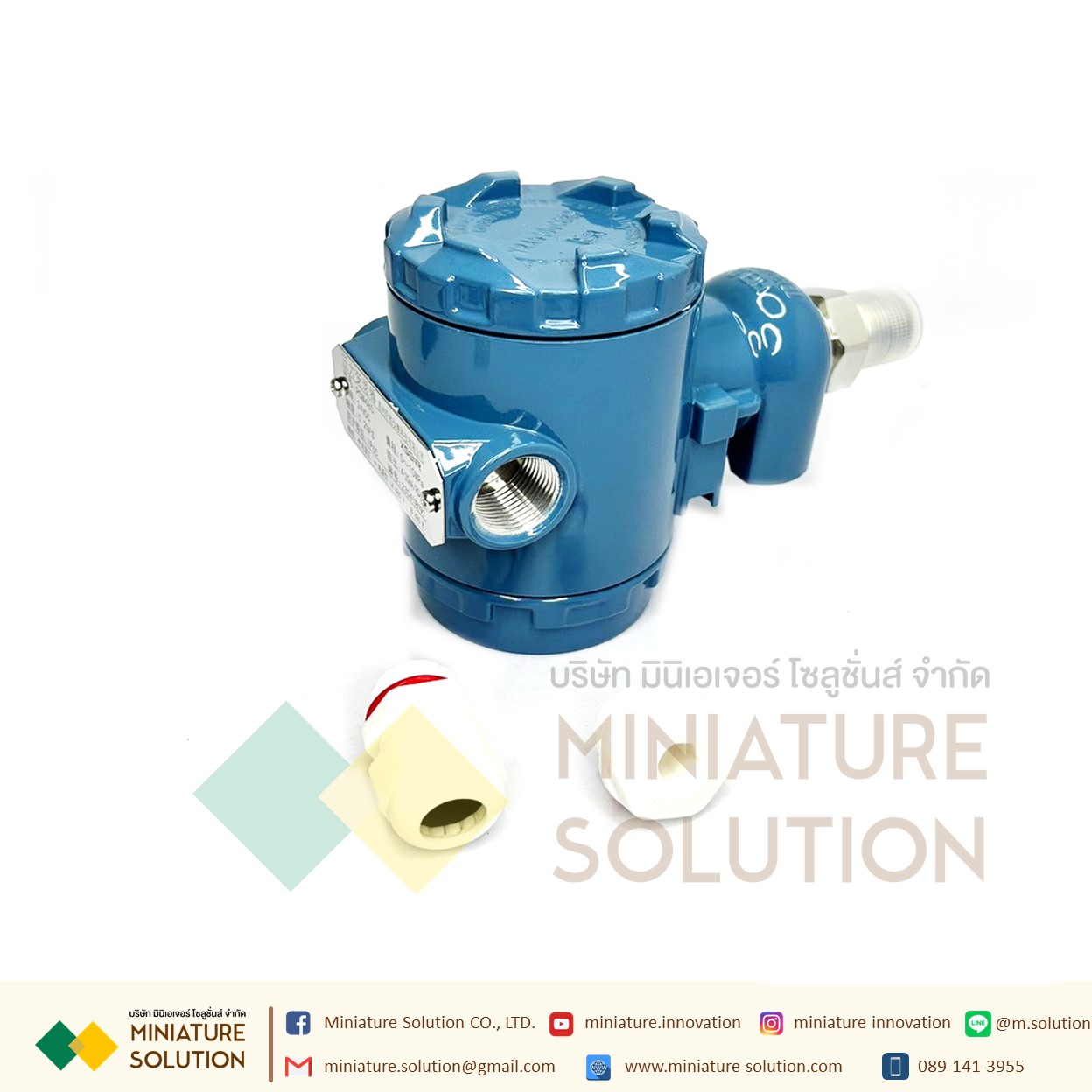 PCM480 4-20mA+RS485 เซนเซอร์วัดค่าอุณหภูมิภายในท่อเกลียว เกรดอุตสาหกรรม มีจอแสดงผล LCD RS485 Intelligent Digital Display Pressure Transmitter IoT Pressure Transmitter (PCM480)(0-10MPa)