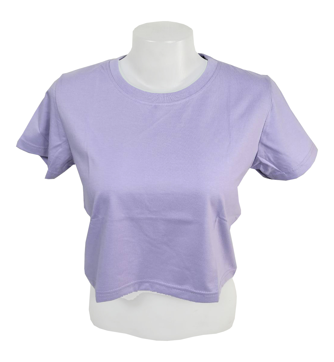 เสื้อยืดทรงครอป สีม่วงลาเวนเดอร์