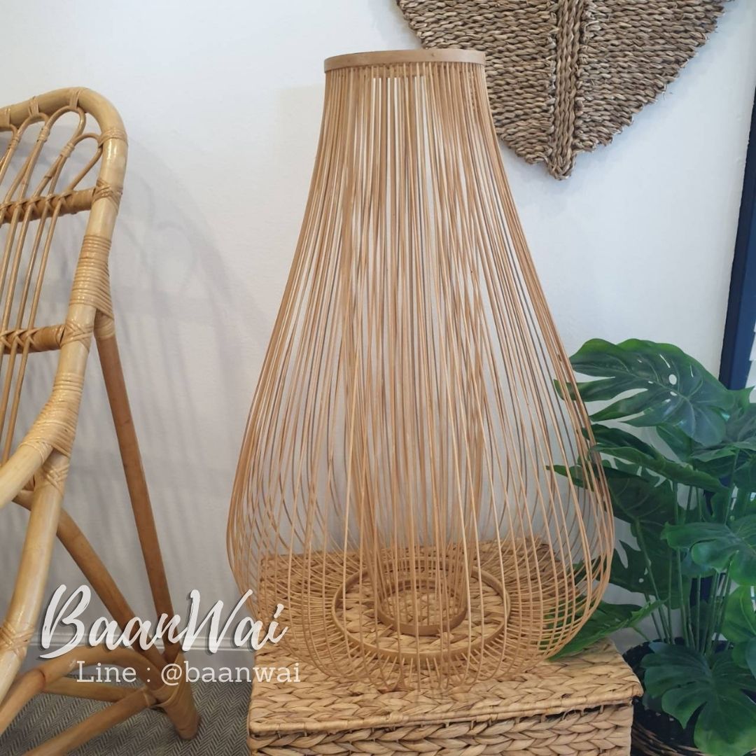 โคมไฟทรงหยดน้ำ โคมไฟ โคมไฟไม้ไผ่ โคมไฟตกแต่ง