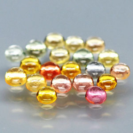 แซฟไฟร์หลากสี (Sapphire) 2.73 กะรัต 20 ชิ้น 2.8 มิล