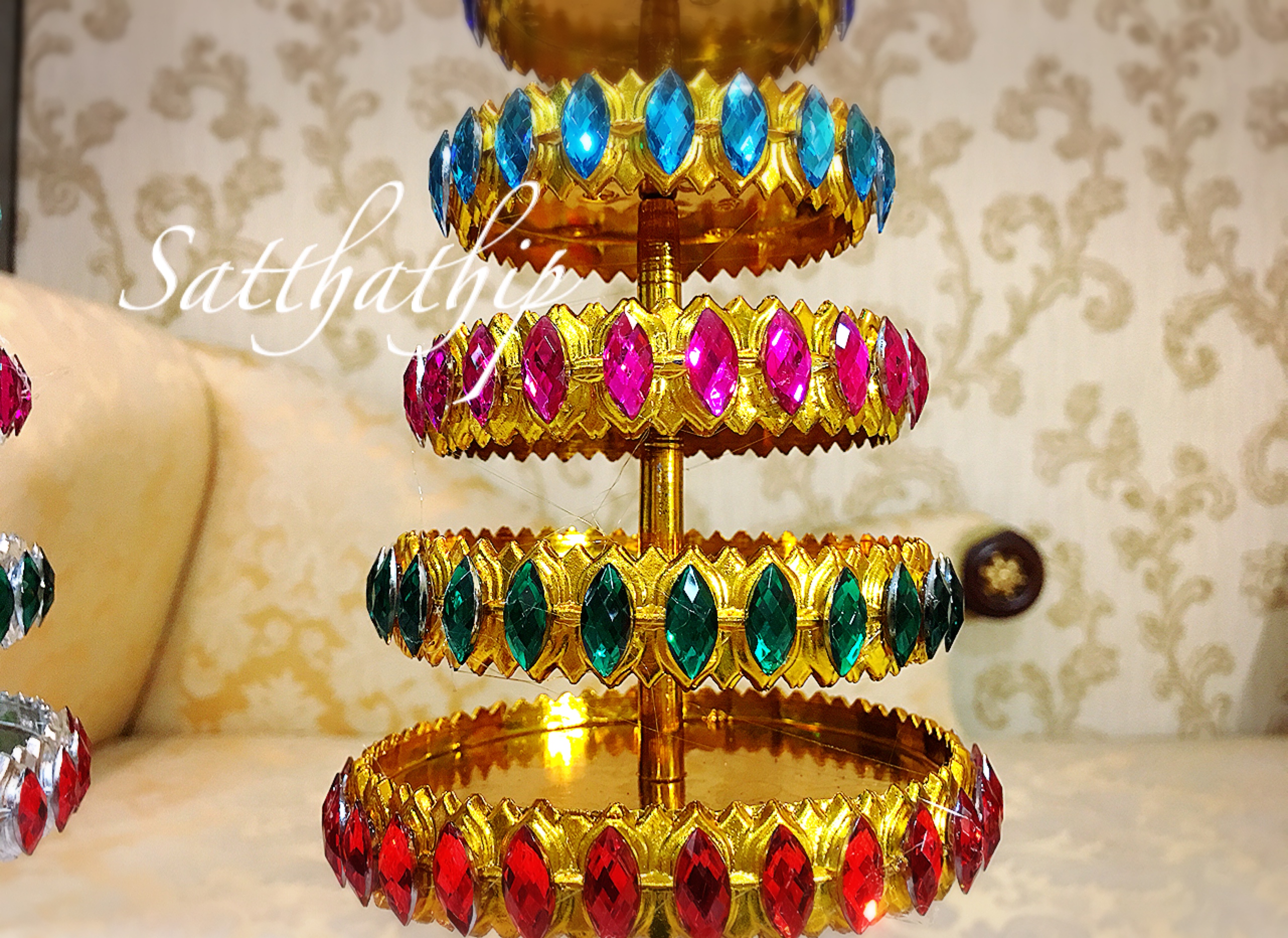 สูง 50 ซม. l ฉัตร - ฉัตรเงินทอง - ฉัตร 9 ชั้น