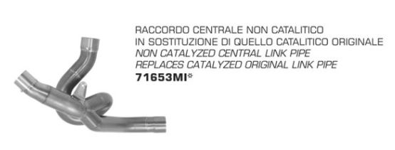 คอท่อ Arrow สำหรับ Multistrada 1200 2016+ euduro ใช้ได้กับปลายทุกยี่ห้อ (For Exhibition only)