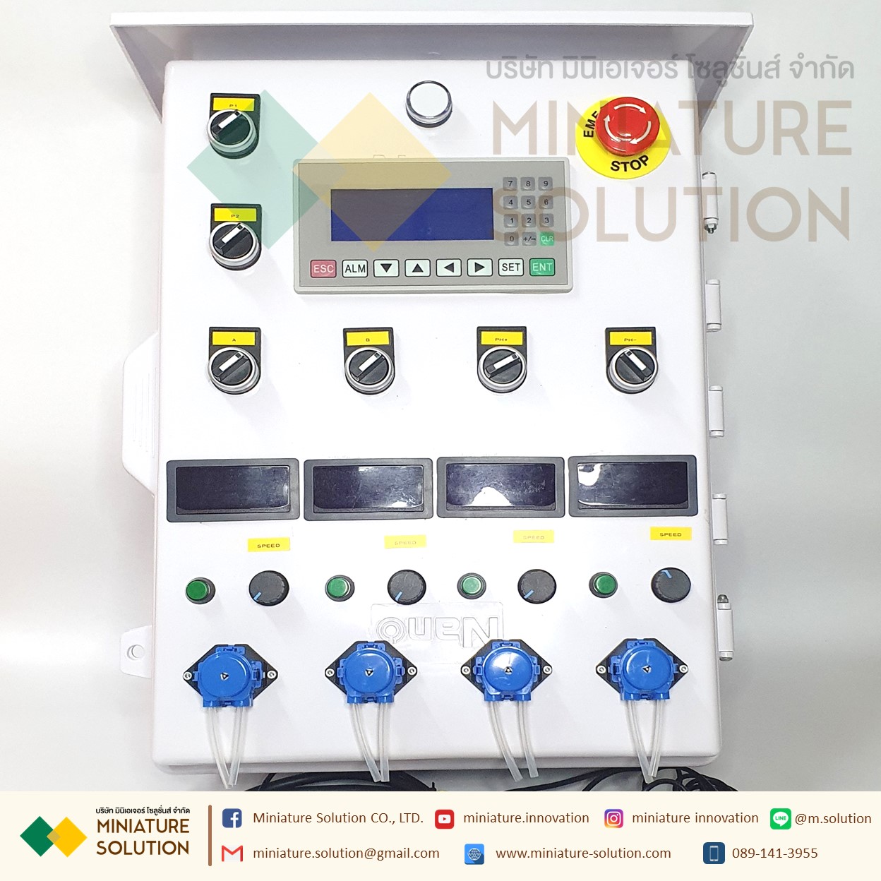 ตู้ระบบควบคุมปุ๋ย ปรับค่าสารอาหาร EC ปรับค่าเป็นกรดด่าง PH อัตโนมัติโดยใช้เซนเซอร์ในการตัดสินใจ สำหรับกัญชา ผักไฮโดรโปนิกส์ อัตโนมัติเกรดอุตสาหกรรม Auto Feed Hydropo ปั๊ม Feed 4 ตัว