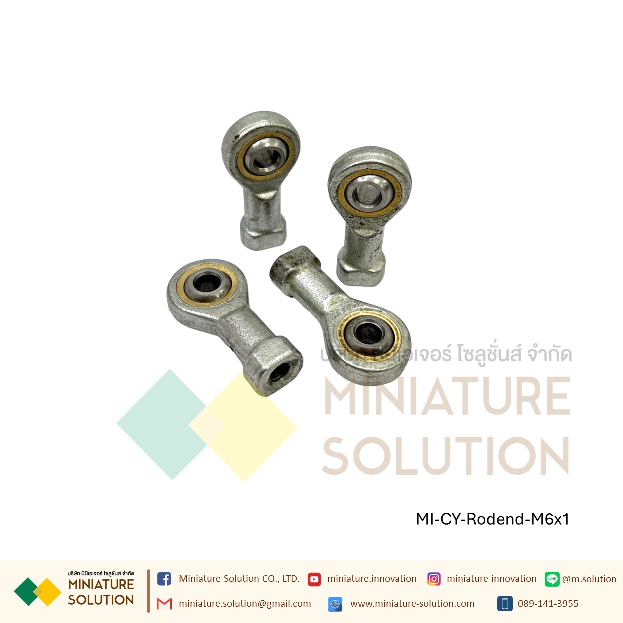 ลูกปืนตาเหลือก Mini Air Cylinder Female Thread Fisheye ก้านเชื่อมต่อแบริ่ง M5x0.8 M6x1 M8x1.25 M10x1.25 M12x1.25 M14x1.5M16x1.5 M18x1.5 M20x1.5 M27x2