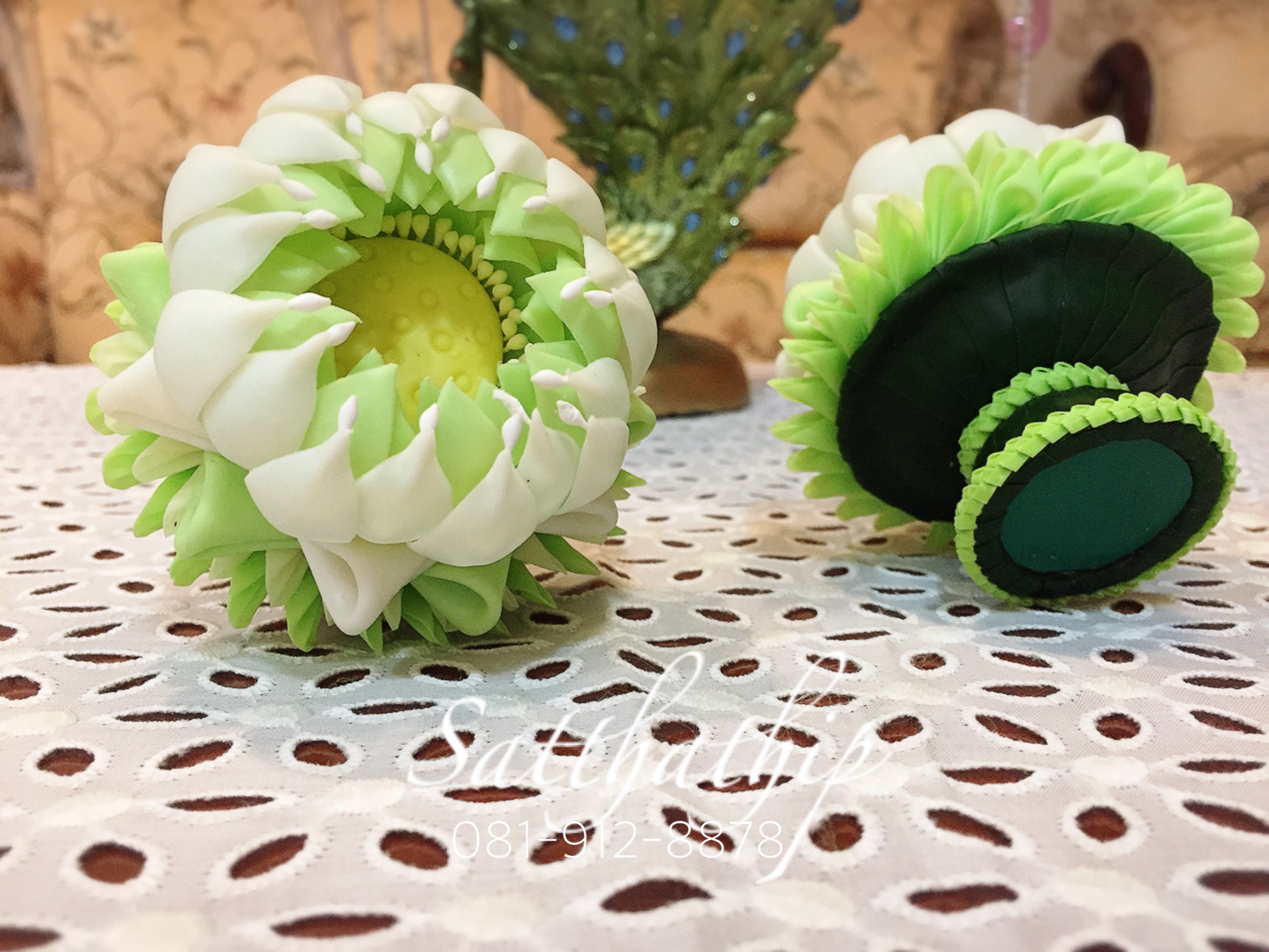 ถาดบัว ประดิษฐ์จากดิน - ฐานบัว ประดิษฐ์จากดิน - พานบัว ประดิษฐ์จากดิน - ถาดบัวดินปั้น - ฐานบัวดินปั้น - พานบัวดินปั้น -Tray