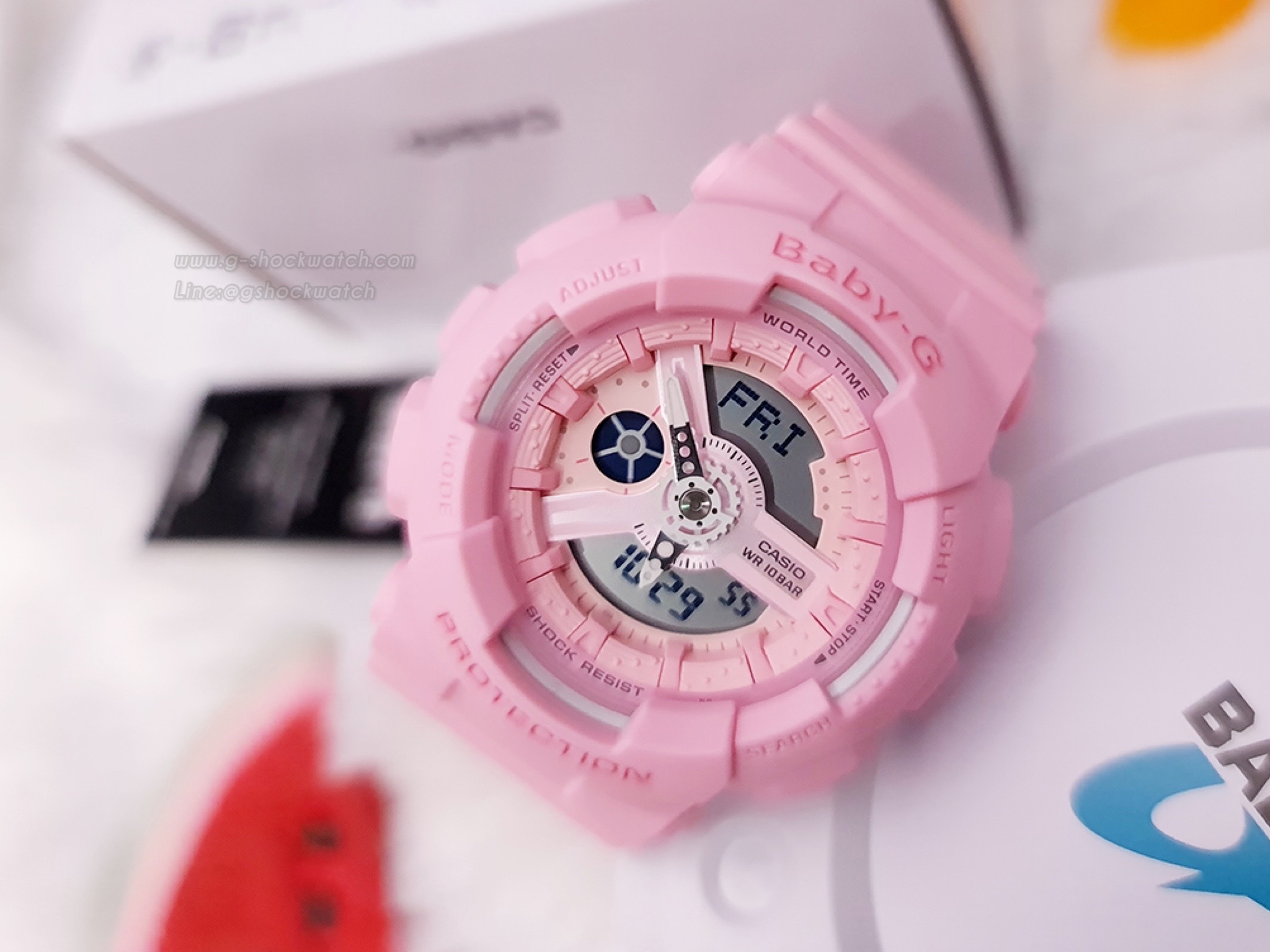 CASIO BABY-G นาฬิกาข้อมือ นาฬิกากันน้ำ นาฬิกาของแท้ ประกันศูนย์ CMG 1 ปี รุ่น BA-110-4A1