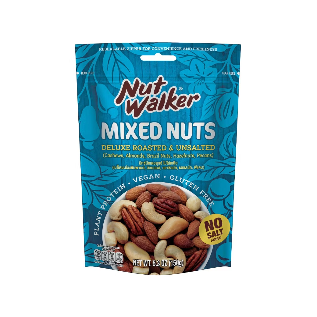 Nut Walker Mixed Nuts deluxe No salt added มิกซ์นัทเดอลุกซ์อบไม่ใส่เกลือ 140 g. (05-8618)
