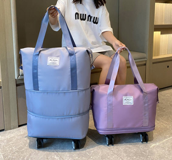 กระเป๋าใส่เสื้อผ้า,กระเป๋าผ้าล้อลาก,กระเป๋าผ้าพับได้ล้อลาก,สกรีนโลโก้,สินค้าพรีเมี่ยม,ของพรีเมี่ยม