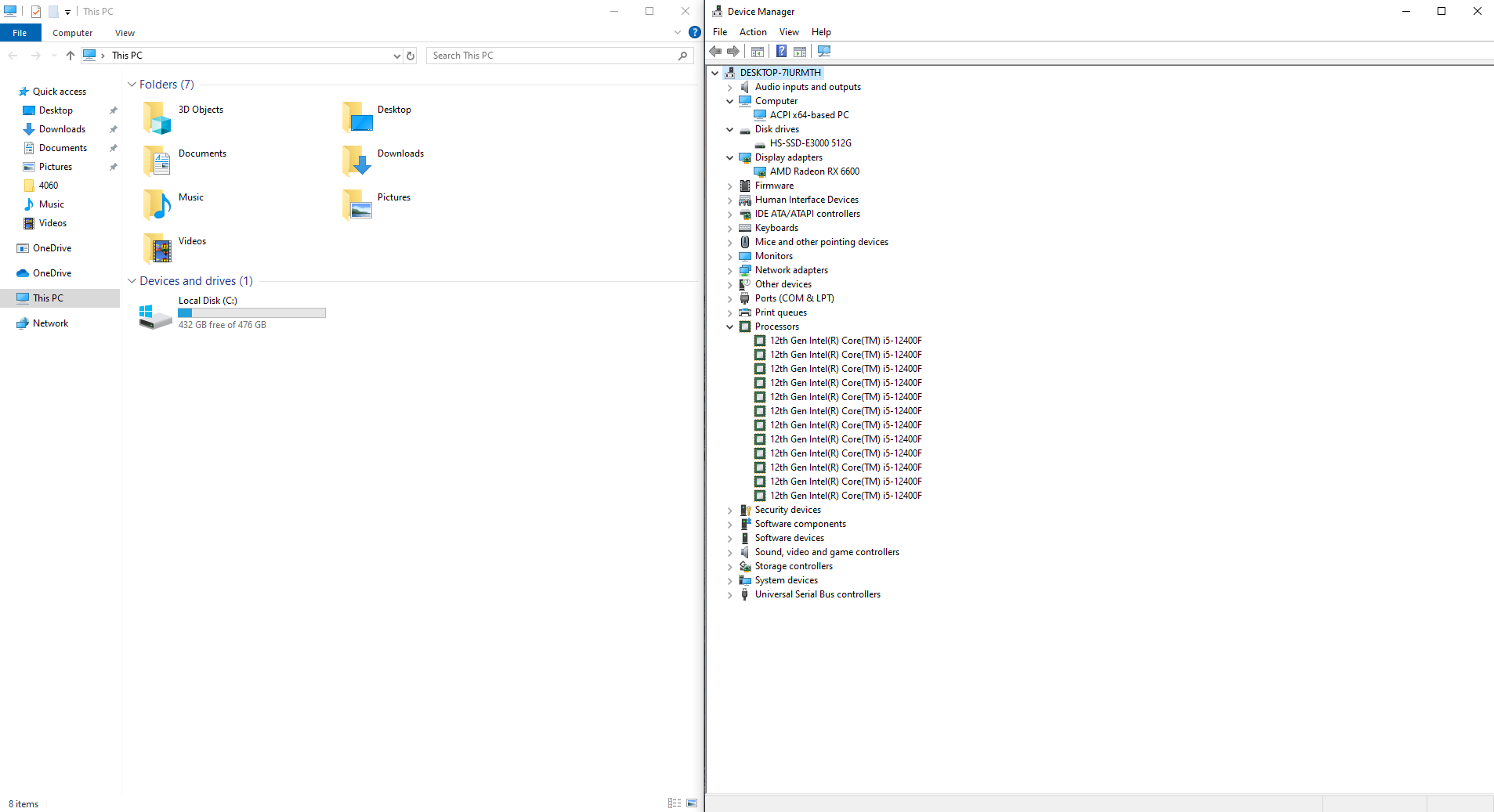 PC ประกอบ Intel Core i5-12400F/16GB/512GB SSD/AMD Radeon™ RX 6600