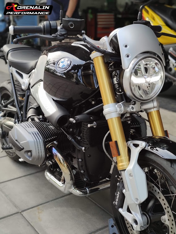 Rizoma - ชิวหน้าทรงต่ำ สีเงิน สำหรับ R9T 2014+ (Headlight Fairing)