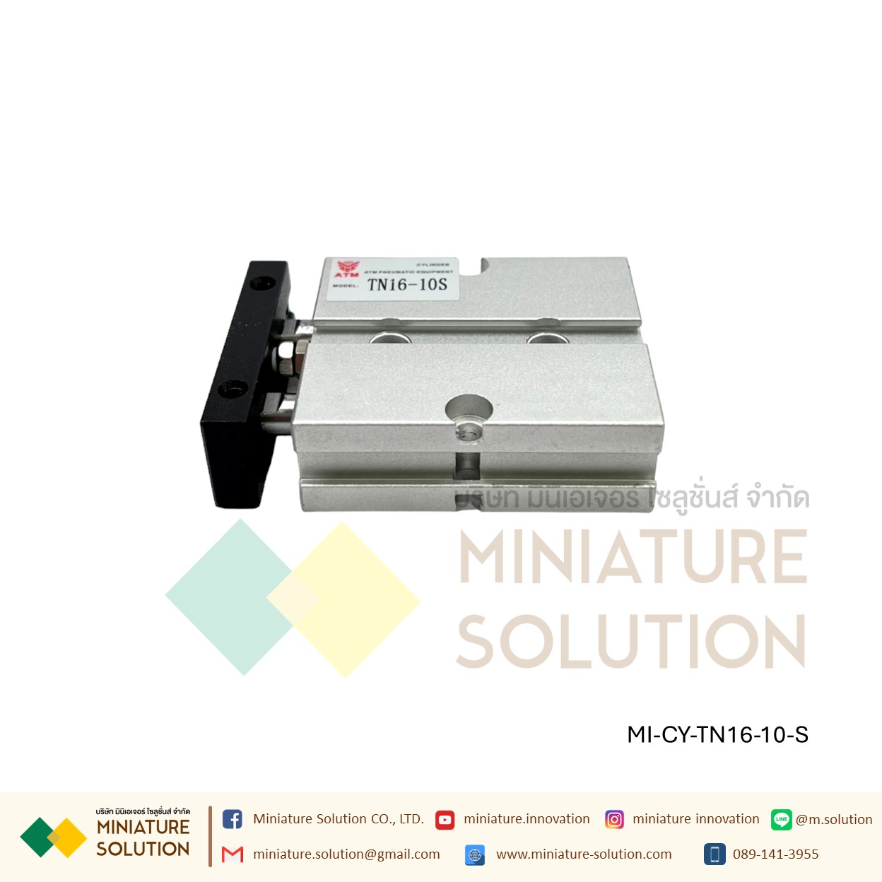 TN16 Series กระบอกสูบลมนิวเมติก 16 มม. กระบอกสูบเพลาคู่ pneumatic double rod double shaft cylinder M5X0.8 ก้านสูบคู่