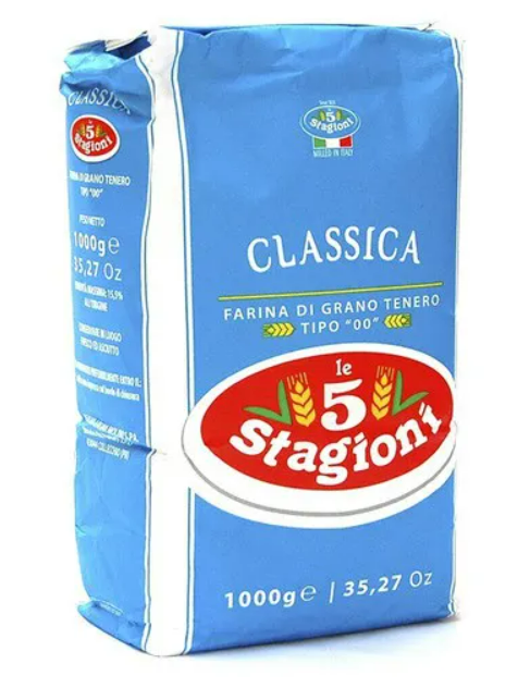 Le 5 Stagioni แป้งพิซซ่า T-00 Pizza Classica Naxionale ถุงฟ้า1 KG. (01-5607-01)