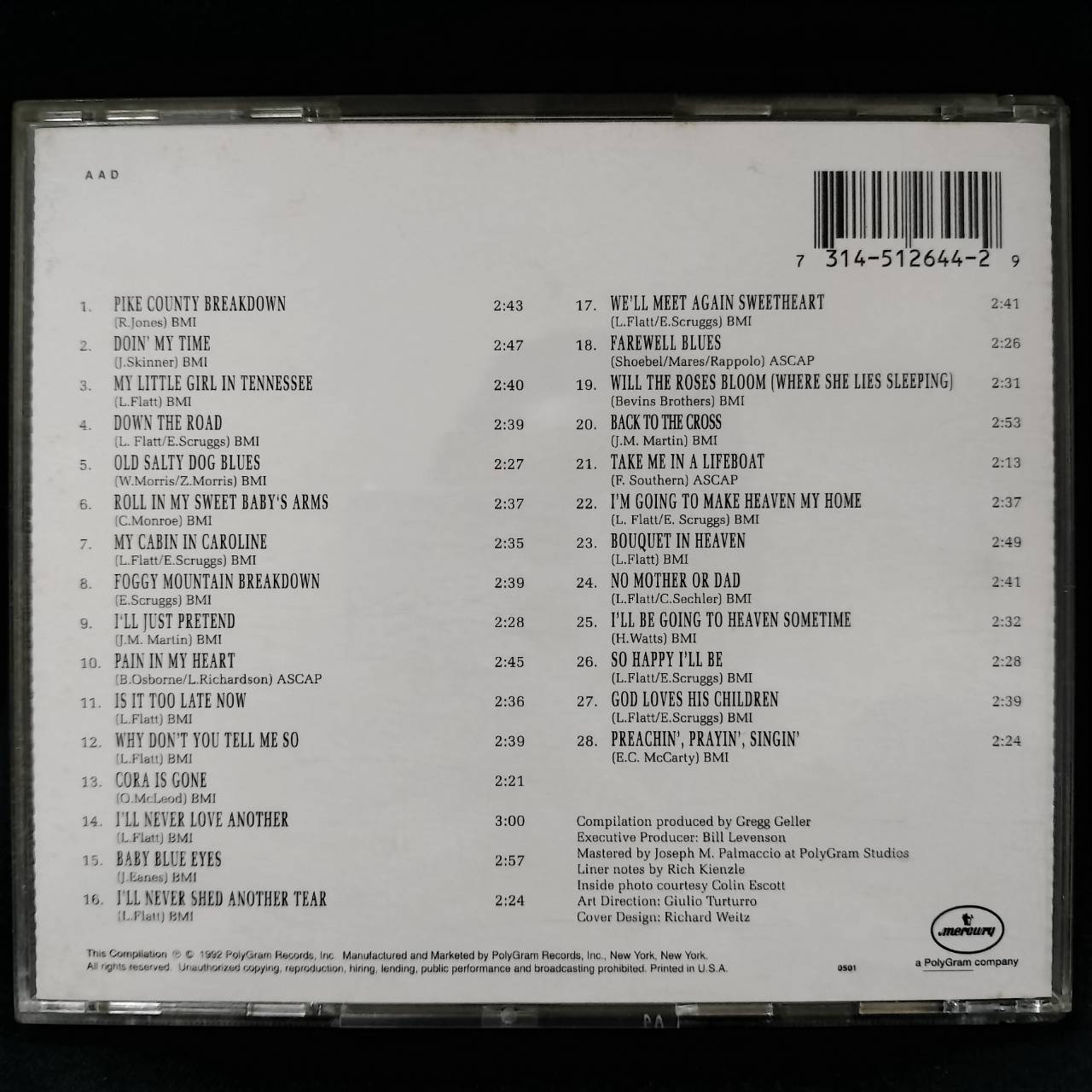 Lester Flatt, Earl Scruggs & The Foggy Mountain Boys – The Complete Mercury Sessions / USA / แผ่นสวย