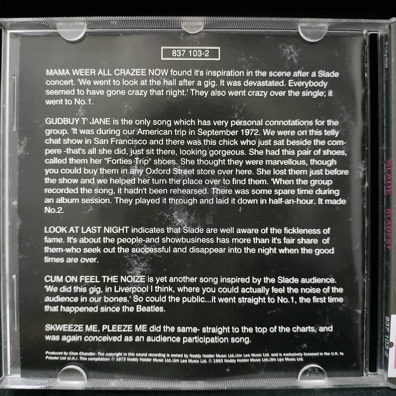 Slade – Sladest / UK / ปกในเก่าเก็บ / แผ่นดี