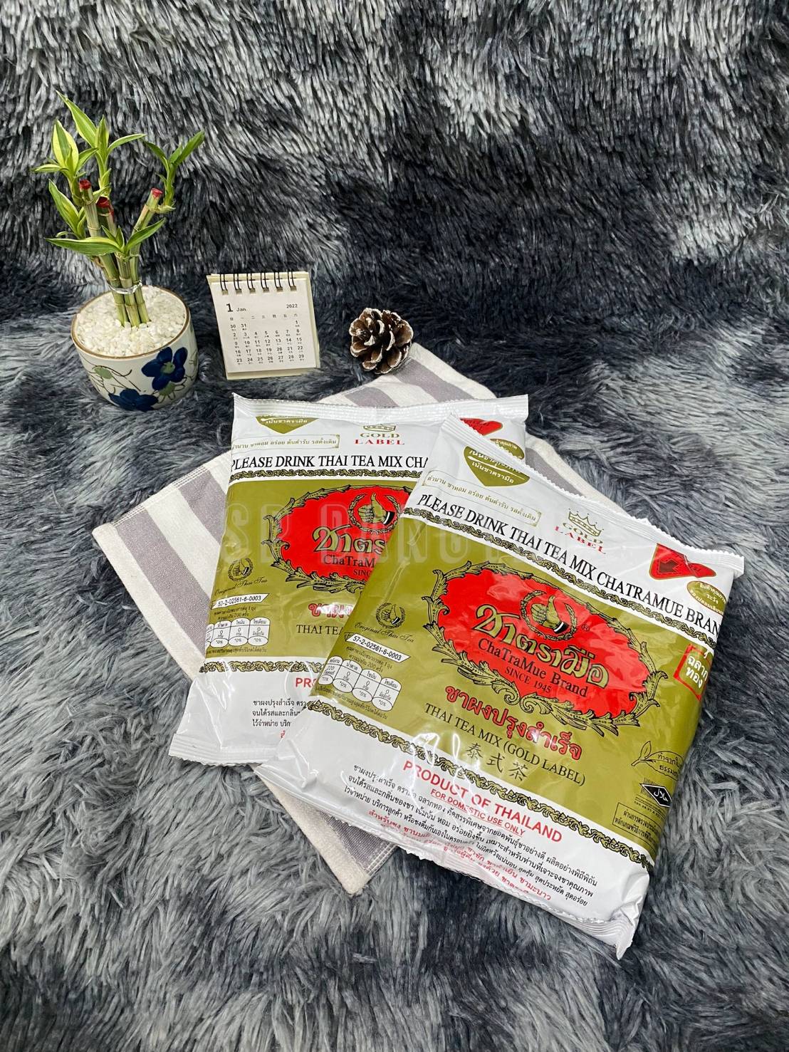 ชาตรามือ ชาผงสำเร็จรูป ตรามือ ชนิดถุงเติม ขนาด 200-400 กรัม