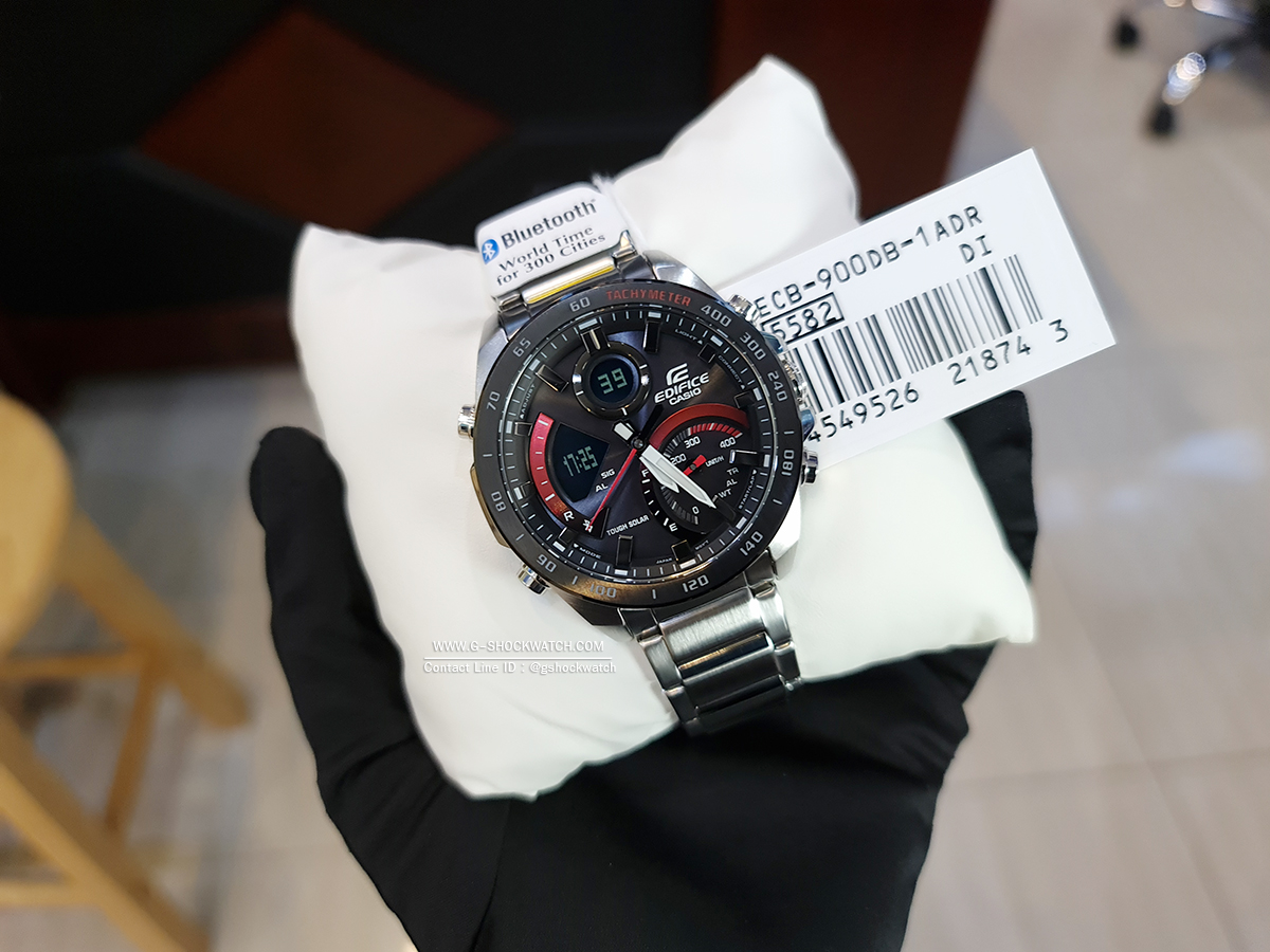 CASIO EDIFICE นาฬิกาข้อมือ นาฬิกากันน้ำ นาฬิกาของแท้ ประกันศูนย์ CMG 1 ปี รุ่น ECB-900DB-1A