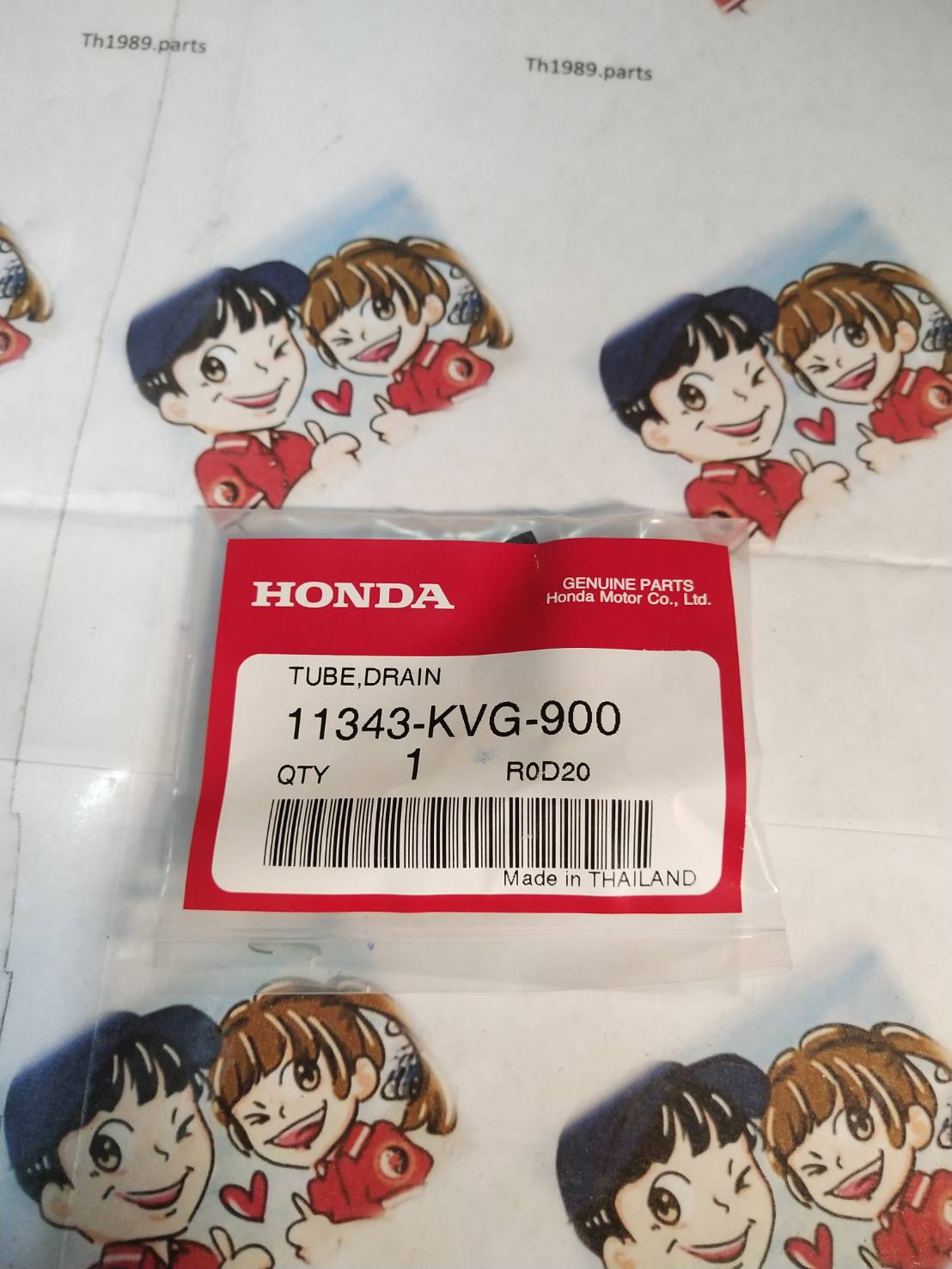 11343-KVG-900 ท่อถ่ายน้ำ CLICK110I,SCOOPY-I,ZOOMER-X,ICON 2007-2008 อะไหล่แท้ HONDA
