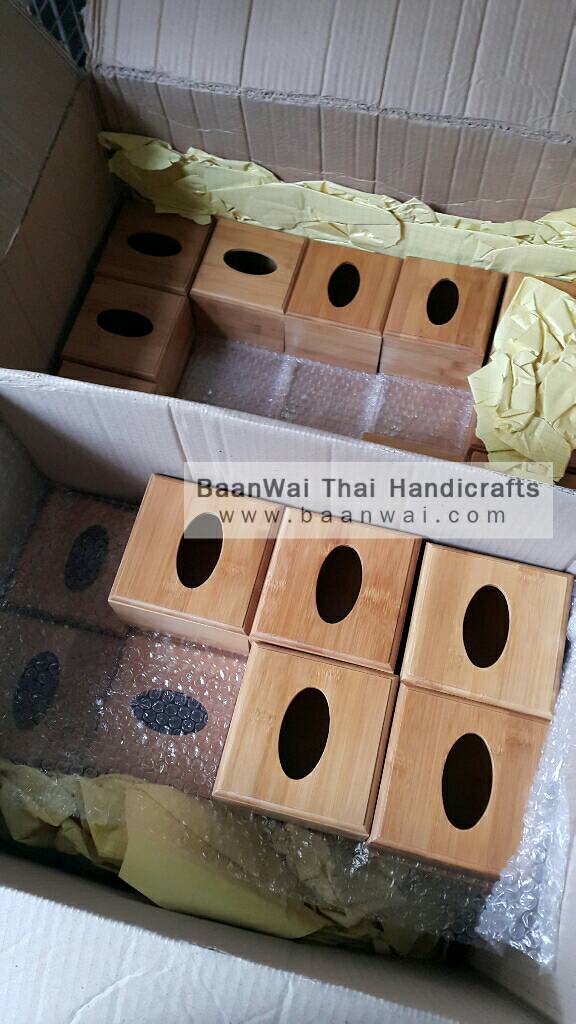 กล่องทิชชูไม้ ขายส่ง