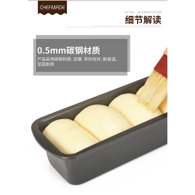 Chef Made WK 9098 Long Shape Non Stick Loaf Pan (11-8175)