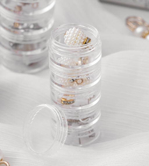 กล่องพลาสติกใส่เครื่องประดับ,กล่องใส่เครื่องประดับ5ชั้น,ขนาด3*8cm