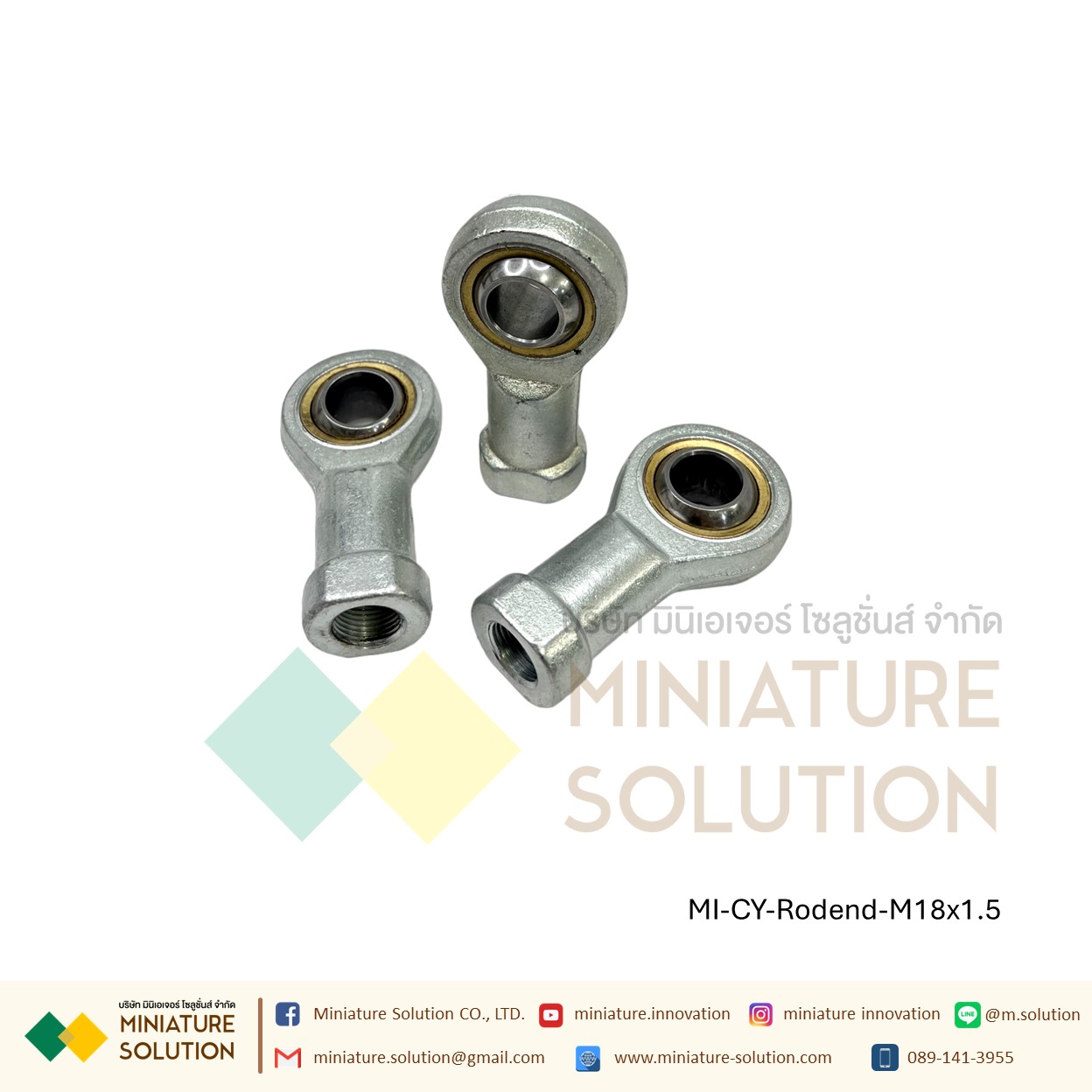 ลูกปืนตาเหลือก Mini Air Cylinder Female Thread Fisheye ก้านเชื่อมต่อแบริ่ง M5x0.8 M6x1 M8x1.25 M10x1.25 M12x1.25 M14x1.5M16x1.5 M18x1.5 M20x1.5 M27x2