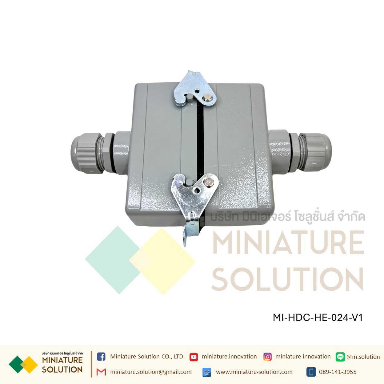 ปลั๊กเชื่อมต่อใช้สำหรับงานหนัก Heavy Duty Connectors Power แบบขันสกรู16A 500V HDC-HE-4/6/10/16/20/24/32/48 กันน้ำ ต่อตรง