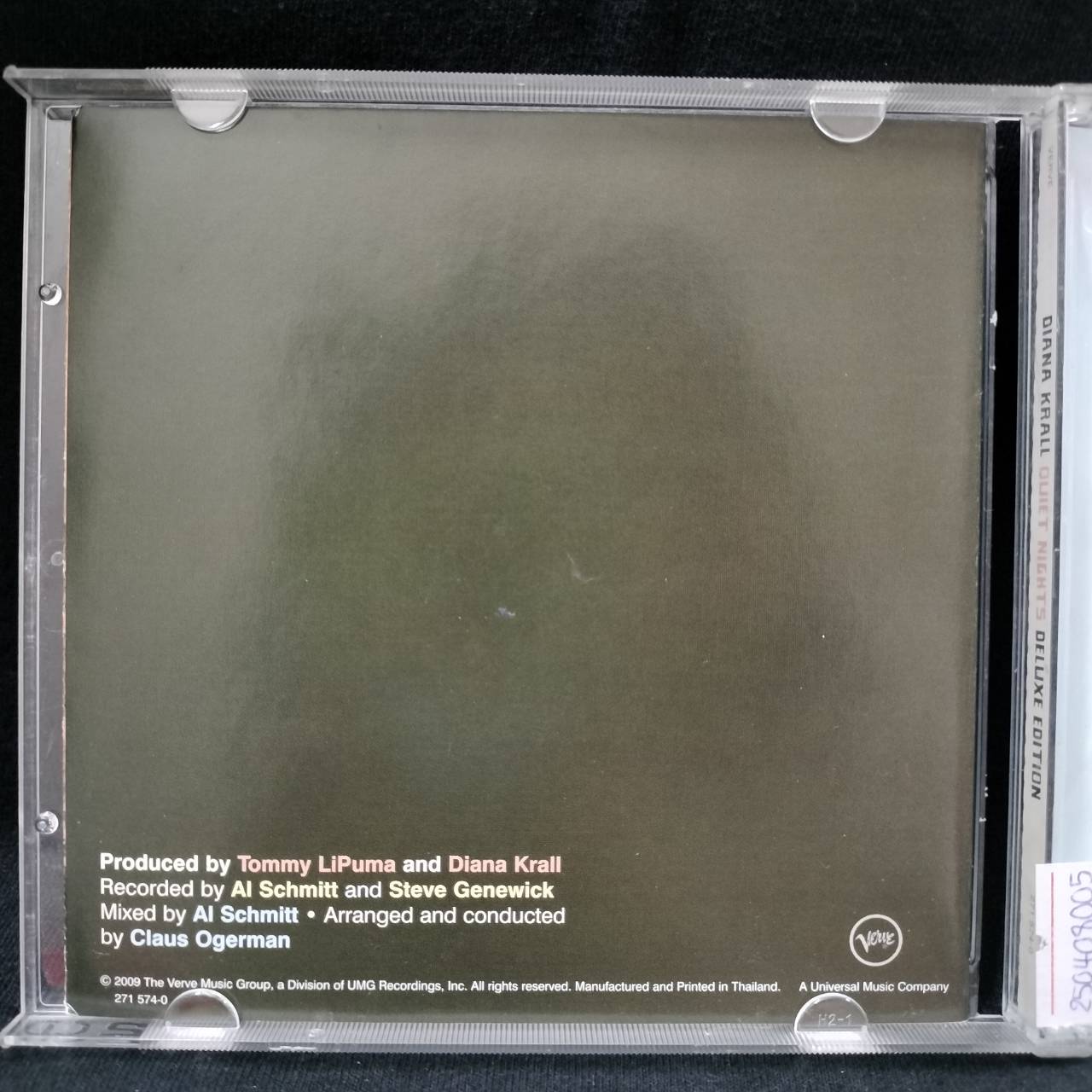 Diana Krall – Quiet Nights / THAILAND / ถาดกล่องใส่แผ่นหัก / CD+DVD / แผ่นดี