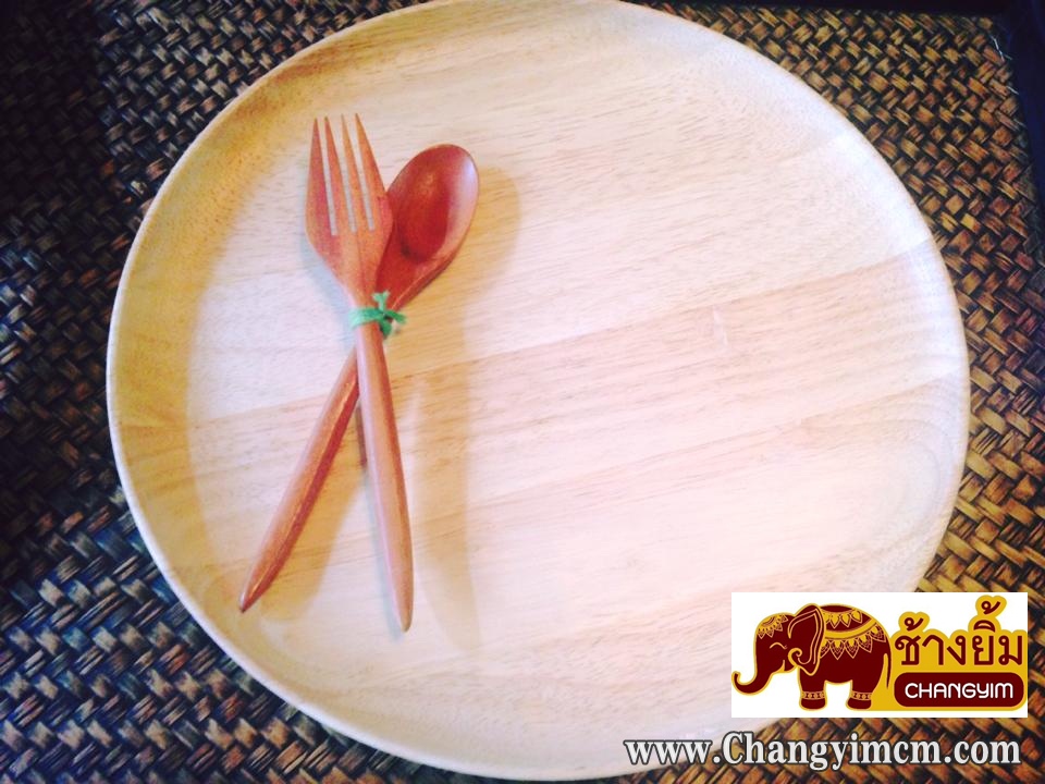 ถาดไม้ ใหญ่ (12นิ้ว ) 12" Wooden plate