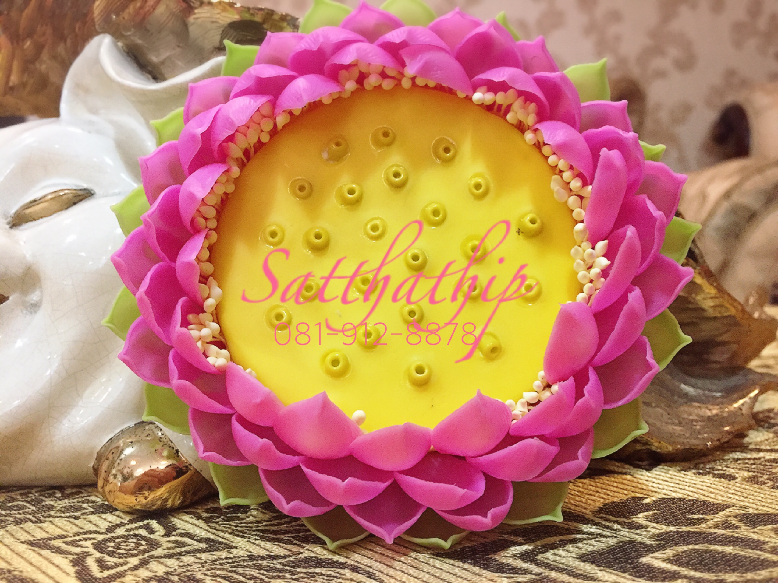 ถาดบัว ประดิษฐ์จากดิน - ฐานบัว ประดิษฐ์จากดิน - พานบัว ประดิษฐ์จากดิน - ถาดบัวดินปั้น - ฐานบัวดินปั้น - พานบัวดินปั้น -Tray