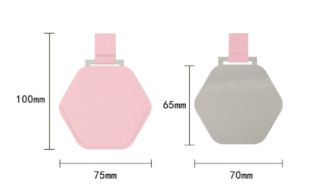 กระจก+พร้อมซองหนังPU,กระจกพร้อมซองหนังPU,สกรีนโลโก้,ติดโลโก้