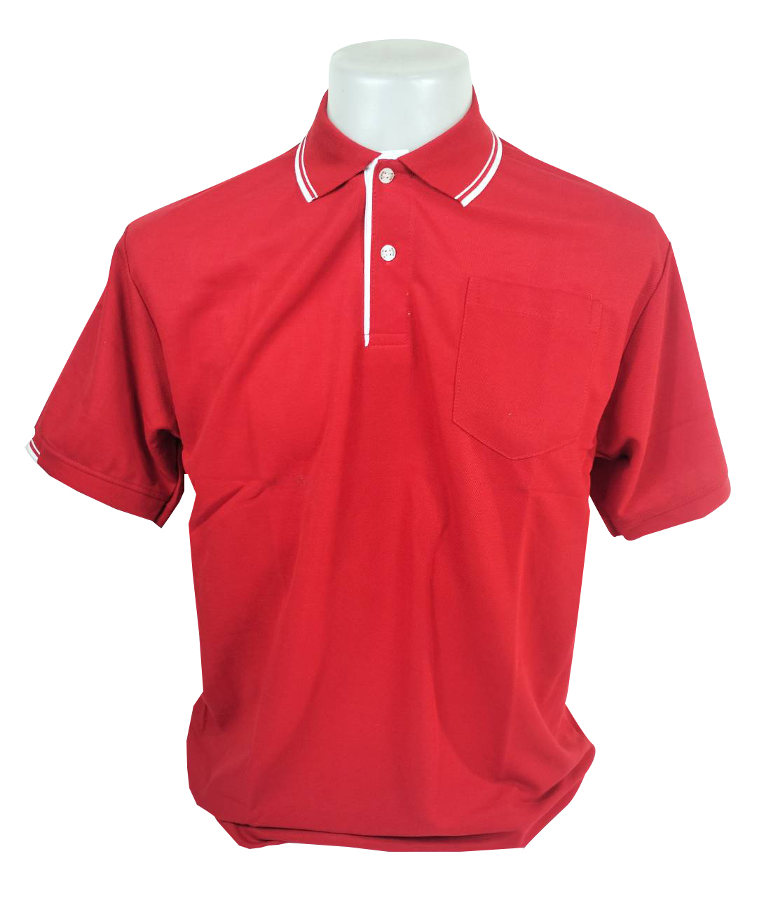 เสื้อโปโล สีแดง แขนจั๊ม ลดราคาล้างสต๊อก