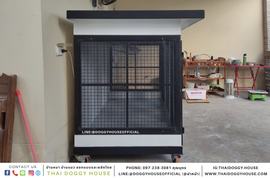 บ้านหมา แบบบ้าน BOX STYLE 2 ประตู