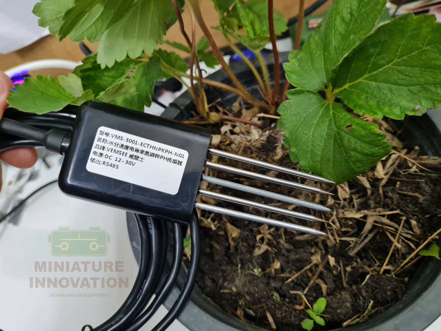 Soil PH EC NPK Temperature Humidity Moisture Meter Sensor เซ็นเซอร์วัดค่าธาตุ สารอาหารในดินแบบ all in one 7 sensor